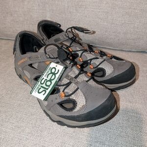 MERRELL Waterproof Size 9.5 Bungie Shoes, gray, black and orange